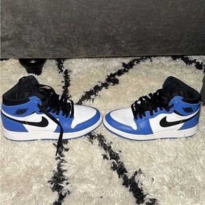 Nike Blue & White Jordans Size 5yr boys